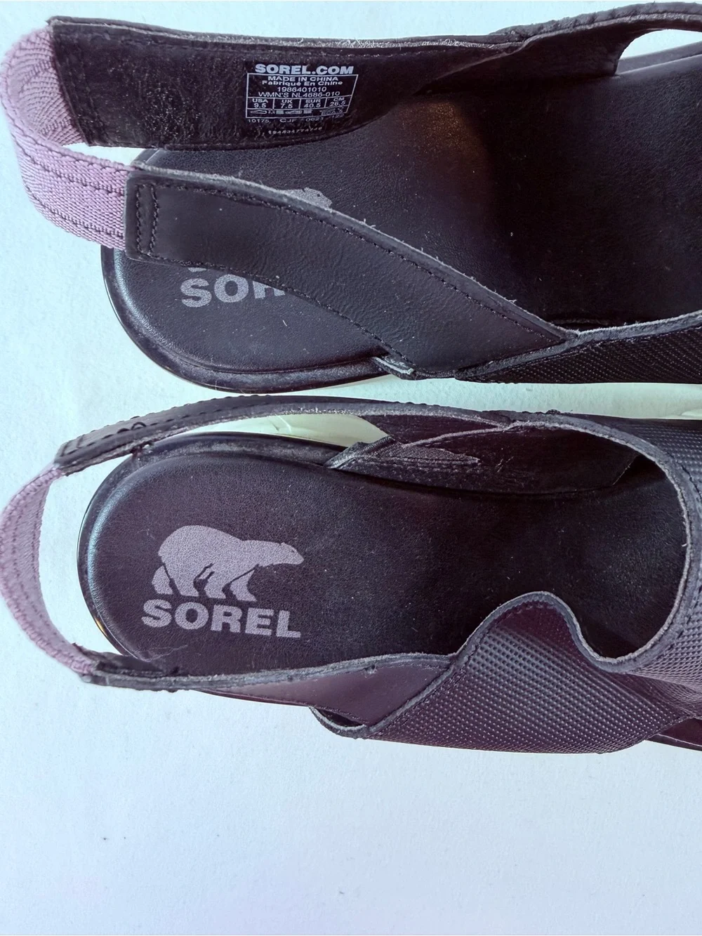 Sorel slingback platform